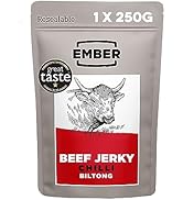 Ember Snacks - Biltong-Snack (1 x 250g Chilli) aus britischem und irischem Rindfleisch - hoher Ei...
