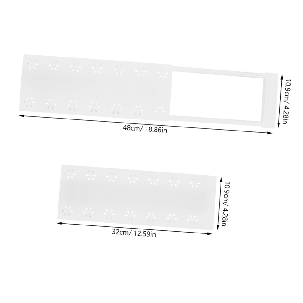 Levemolo 3pcs Expandable Closet Shelf Tension Shelf Rack Abs/pp Nail-Free Easy Install