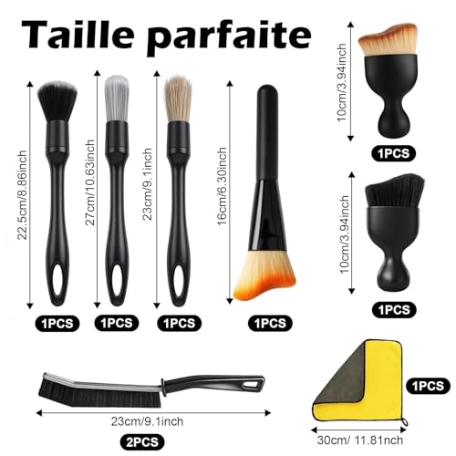 Kit de limpieza de coche Lobaake y cepillo de limpieza de coche para sofás y ordenadores 3