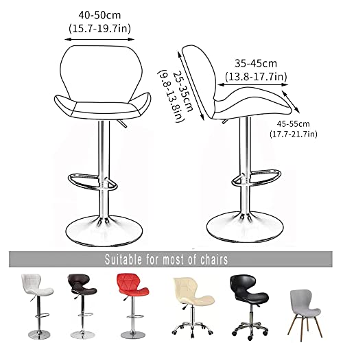 Xmntg Set Of 4 Stretch Grey Velvet Bar Stool Chair Covers Kitchen Swivel Stools Slipcovers Curved Short Back Chair Covers Chair Protector Covers For Counter Bar Office Pub Kitchen (Grey, 4Pcs) #TOP4