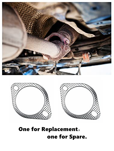 3“ Exhaust Gasket 2 Bolt For 3 Inch Muffler Flange Manifold 120-07610-0002 High Temperature 2X #TOP2