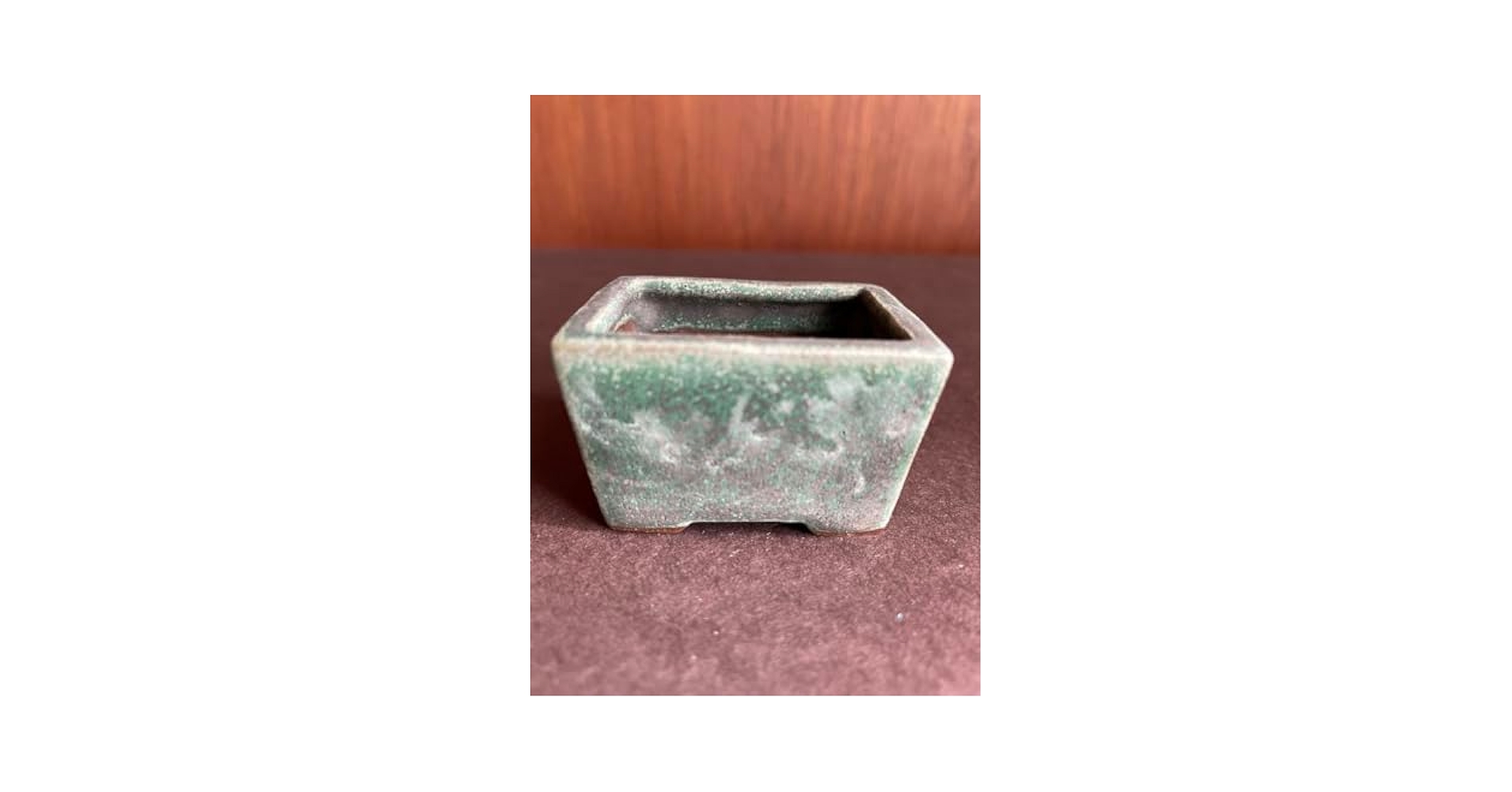 岡谷是心氏作苔鉢 Amazon.co.jp: 岡谷是心 是心の四角い苔鉢 植木鉢 盆栽鉢 落款