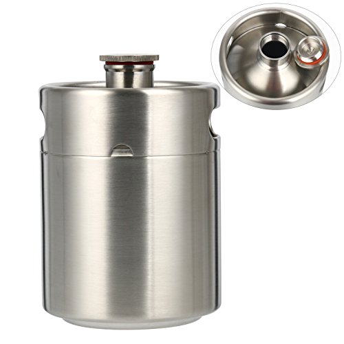 2 Liter 64 Oz Stainless Steel Mini Keg Growler Canteen Craft Beer Homebrewing Home Brew - 64Oz Beer Growler #TOP3