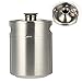 2 Liter 64 oz Stainless Steel Mini Keg Growler Canteen Craft Beer Homebrewing Home Brew - 64oz Beer Growler