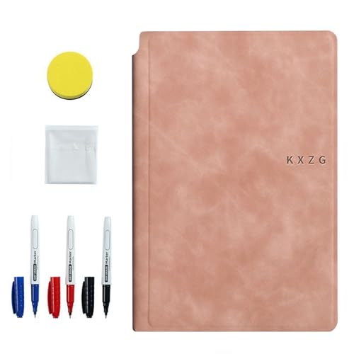 Whiteboard Notebook - A5 Erasable Book, Portable Dry Erase Pad | Reusable Wipe Clean Sheet Set for Office Home Meetings Classroom Planning Training Professionals Teams Workflow Notes Gear