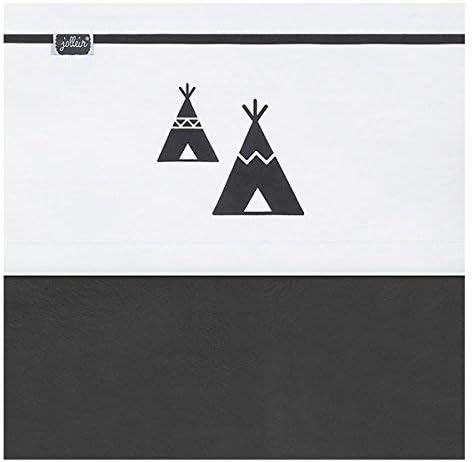 Jollein 75x100cm Indians Tipi Sheet - Black and White