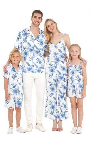 Image of Hawaii Hangover Family Matching Hawaiian Clothes, Day Dream Bloom | Family matching Hawaiian outfits, Day Dream Bloom, lightweight rayon, machine washable, tropical floral print, luaus, cruises