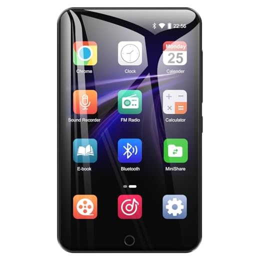 Lettore MP3 Bluetooth con WiFi, 4 Pollici Schermo Tattile MP4 Lettore, MP3 Lettore Musicale con Altoparlanti, Oilsky 16GB Lettore Audio Digitale Portatile Android (Nero)