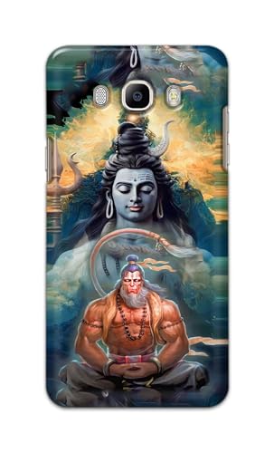 Image of Plastic Printfidaa Printed Hard Back Cover Case For Samsung Galaxy J7 2016 | Samsung Galaxy On 8 2016 Back Cover (Lord Shiva And Hanuma) -112, Multicolor