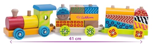 Simba Eichhorn 100002223 - Set Treno In Legno 20 Pezzi, Incl. 17 Mattoncini, 41 Cm - 2