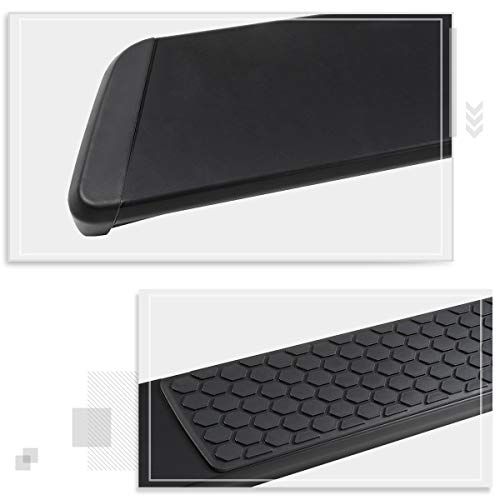 5.5 Inch Aluminum Full Black Running Boards/Side Steps/Nerf Bars Compatible With 19-22 Ram 1500 Quad/Extended Cab #TOP3