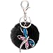 Produktbild Keychain Beutel - Anhänger Libelle Haar Ball Keychain Zubehör 8Cm Schwarz