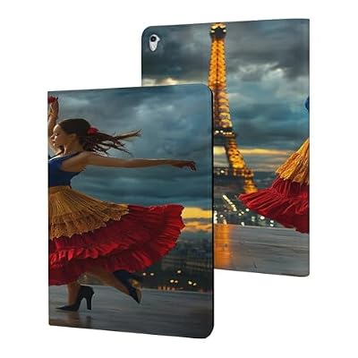 Flying Skirt Dancing People Tablet Case Compatible with ipad Pro/2016 ipad Pro (9.7in) Protective Case Stand Protective Cover