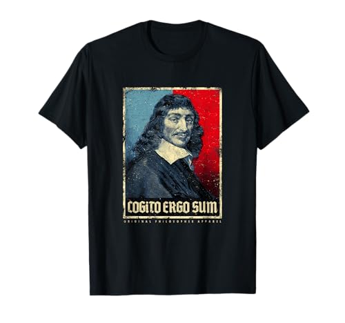 Cogito Ergo Sum René Descartes Principles Philosophy Vintage T-Shirt