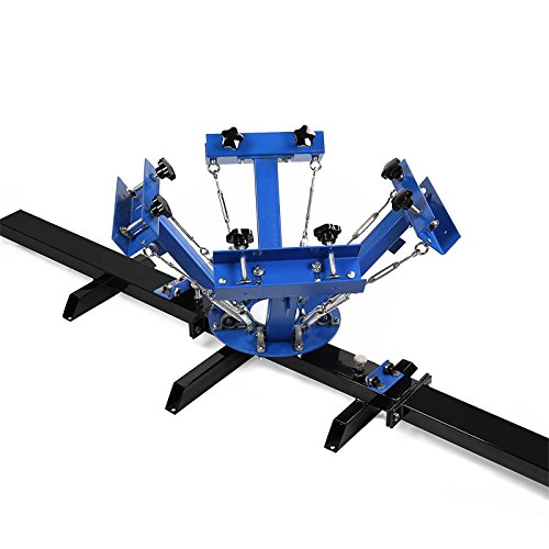 SmarketBuy Silk Screen Printing Machine 2 Station 4 Color Screen Printing for T-Shirt DIY (2 Station 4 Color)