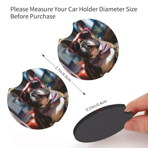 Portavasos para Auto 2 Piezas Antideslizantes Negro miniatura 2