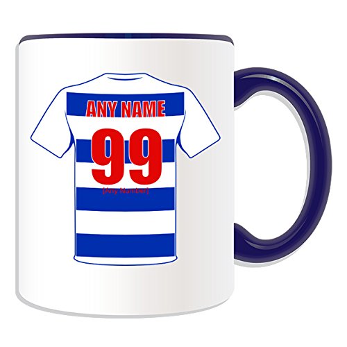 Tazza Personalizzata Queens Park Rangers QPR - Grande 325ml - Stampa Sublimatica Con Nome E Messaggio - Regalo Unico Per Fan