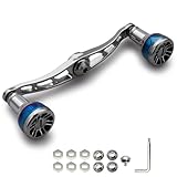 HEIGHTEN V2.0 105/115mm ベイト リール ハンドル 航空アルミ製 シマノ ダイワ アブガルシア 通用 Engn series (ガンメタル, V2.0-115mm) (0066)