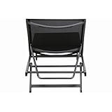 Siena Garden Liege Tropic, 194x60x98cm, Gestell: Aluminium, in anthrazit, Fläche: Ranotex-Gewebe in schwarz - 4