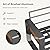 Aoxun Aluminum Patio Furniture Set, 5 Seats Sectional Metal Patio Furniture with Coffee Table, 6'' Thick Cushions and 3-Seat Sofa, Modern Outside Sectional Set for Backyard/Garden/Poolside, Dark Grey