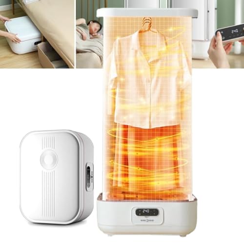 ZGYOZMNG Secadora de Ropa eléctrica, Plancha automática, Secadora a Vapor portátil Inteligente, Plancha de Ropa Plegable y Antiarrugas con Control Remoto, Plegable