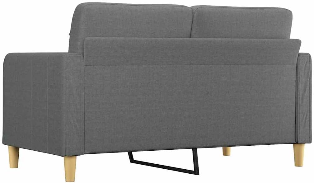 2-Seater Sofa Dark Grey Polyester 55.1 in Seat Width Durable Living Room Furniture
