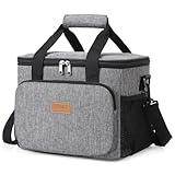 Lifewit Lunch Bag 8.5L 12 Can Insulated Lunch Box Soft Cooler Cooling Tote for Adult Men Women, Grey