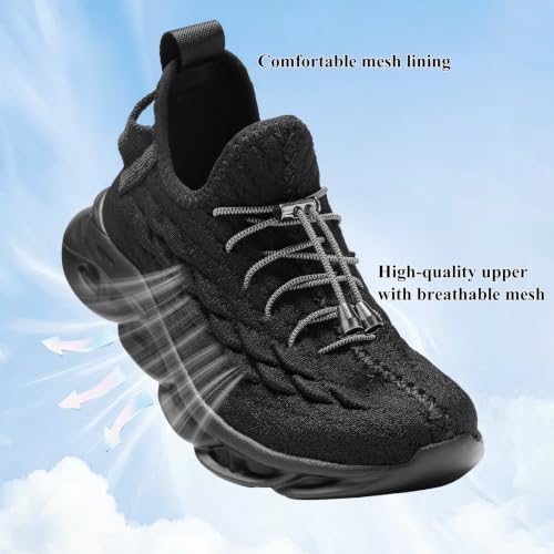 Image of JMFCHI Boys Girls Kids Sneakers Knitted Mesh Running Tennis Athletic Shoes | Breathable,Lightweight,Comfortable,Non-slip,Easy wear,Casual fashion,Indoor outdoor,Gym sport,Daily play,Little /Big Kid
