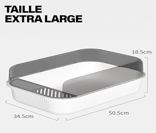 Bac à litière pour chat XXL anti-projections pour grand chat