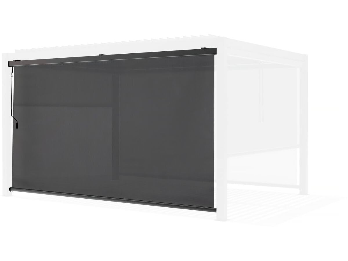 Store pergola bioclimatique - 367 x 208 cm - Gris Anthracite