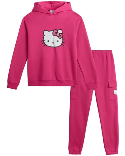 Hello Kitty ensemble pantalon fille anti-froid avec sweat capuche et bas cargo