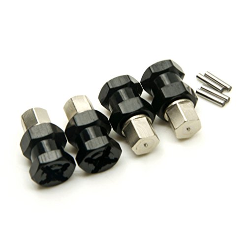 Mohero Rc Car 12Mm Aluminum Alloy Wheel Hub Hex Drive Adaptor 15Mm Offset For 1/10 Rc Crawler Car Scx10 Wraith (Black) #TOP3