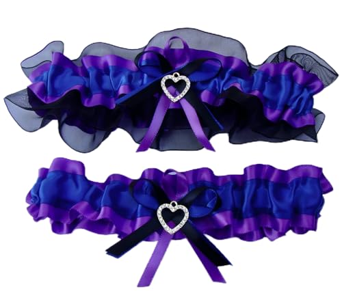 Image of Ting&Cecilly Lace Wedding Garters for Bride Pearl Stretch Prom Garter, Women Wedding Bridal Legs Garter Set