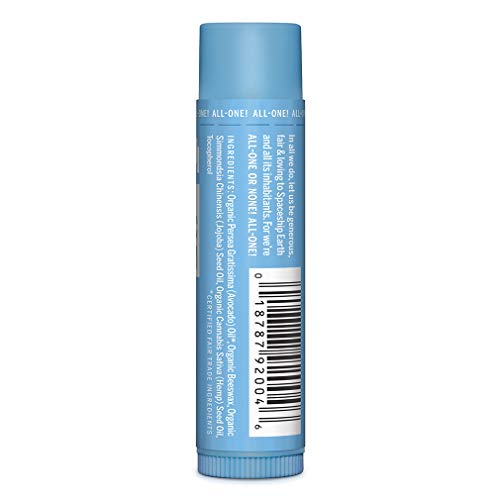 Dr. Bronner's - Organic Lip Balm (Naked.15 Ounce, 6-Pack) - Unscented, Made With Organic Beeswax And Avocado Oil, For Dry Lips, Hands, Chin Or Cheeks, Jojoba Oil For Added Moisture, Soothing #TOP1