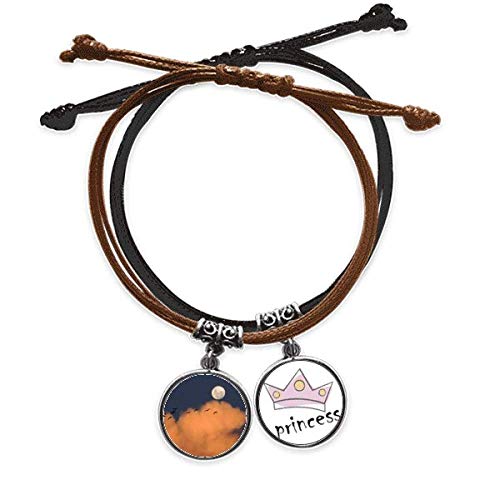 Pulsera de cadena cuero luna oscura y nubes el regalo de princesa perfecto