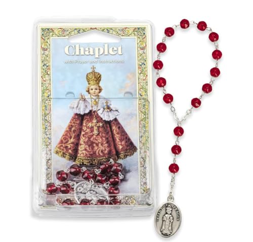 Infant of Prague Chaplet-Ruby