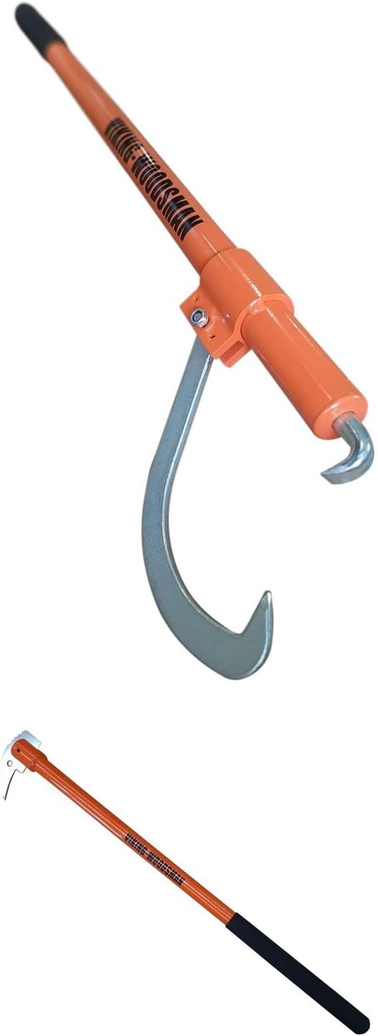 Viking Woodsman 48 inch Aluminum Handle Cant Hook and 33 inch Hookaroon Stronger Then Steel with Less Weight Save Your Back!