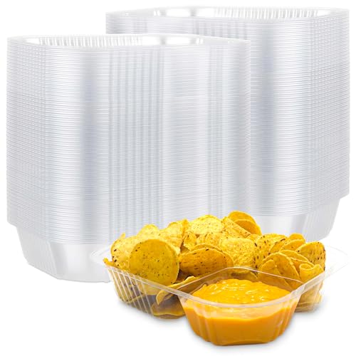 image for Stock Your Home 22oz Plastic Nacho Trays (100 Pack) Large Disposable T