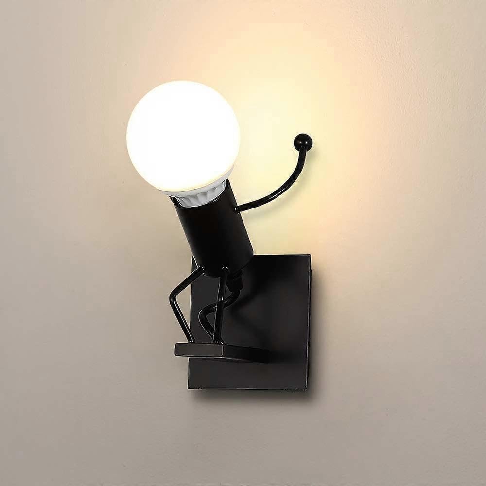 JOYHAPPST LED Indoor Wall Sconce, Modern Wall Lamp, E27 Vintage Metal Lamp for Living Room Bedroom Hall Staircase Pathway