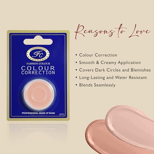 Image of FASHION COLOUR Colour Correction Professional Makeup Base | Full coverage Concealer | Face Makeup | Corrector For Under Eye Dark Circles, Acne & Blemishes | Matte Finish | 3g | FS29