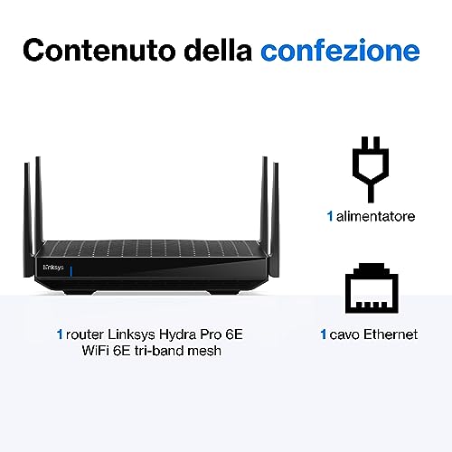Router Wifi mesh Tri-Band Hydra Pro 6E, wireless, accesso alla banda 6 GHz, velocità massima 6.6 Gbps, copertura 250 m², piu 55 dispositivi - Router - Immagine 7