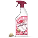 Dust Mite Killer Spray 1L: Immediate Effect, Dual-Action Allergen Reduction, Approved for use on Fabrics, Long-Lasting Defence - For Bedding, Upholstery & Carpets