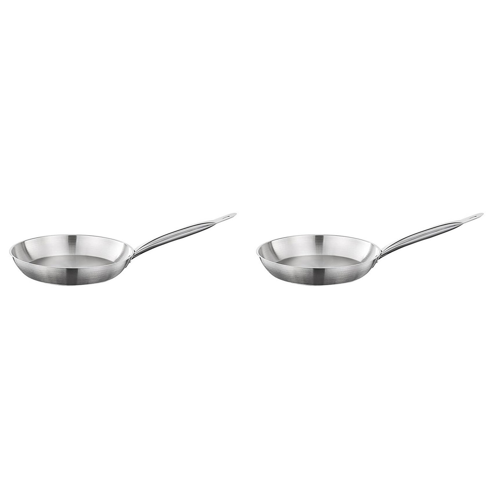 Hndhbfgrt 2X Kitchen 20cm Induction Frying Pan Stainless Steel Frypan Skillet Cookware Accessories Cooking Tools