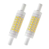 Attaljus R7s LED Bulb 78mm, 110V J Type R7s Floodlight, 5W (45W Halogen Bulbs Raplacement), Dimmable Warm White 3000K T3 Double Ended J78 Flood Lights (Pack of 2)