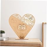 Alipis Wooden Wedding Advent Calendar Countdown Ornament for Wedding Table Decoration Mr Mrs Design - Image 6