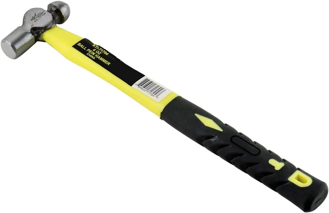 Tool(KTI71704) 4 oz. Ball Pein For Hammer with Fiberglass Handle & Rubber Grip