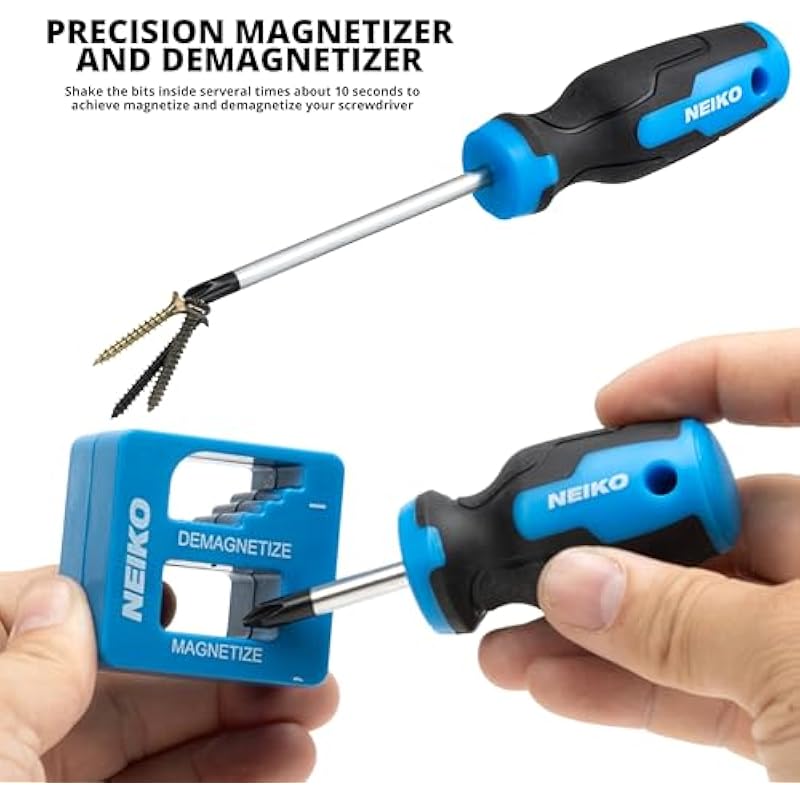 NEIKO 01379A Master Screwdriver Set, 32 Piece Magnetic Precision Screwdrivers, Phillips, Flathead, Slotted, and Torx Drivers, Includes Magnetizer and Demagnetizer, Small Magnetic Screwdrivers Master Precision Set 상세이미지 5