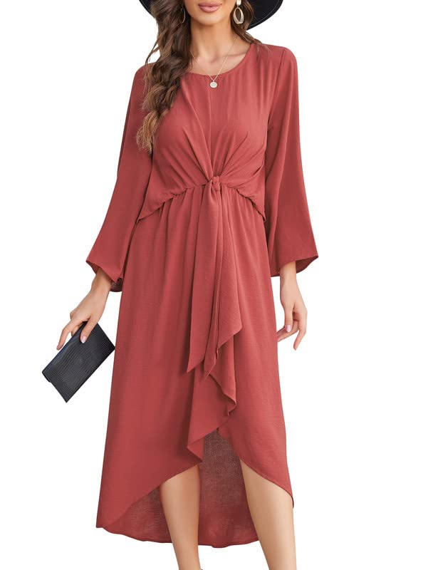 Clearlove Damen Kleid Stilvoll Langes Freizeitkleid V-Ausschnitt...