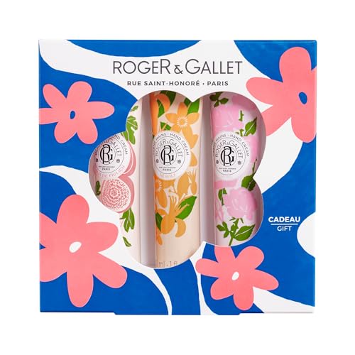 Roger &amp; Gallet – Coffret Cadeau Trio Crèmes Mains Bienfaisantes 3x30 ml – Fleur d’Osmanthus, Gingembre Rouge &amp; Bois d’Orange – Cadeau femme – Hydratation, douceur et senteurs envoûtantes