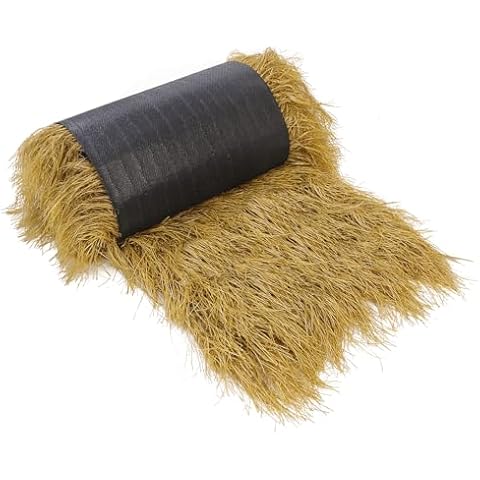 600" Tiki Thatch Grass Roof, Mexican Artificial Straw Roll for Tiki Bar Hut Party Garden Fence Patio DIY Crafts,Palapa Thatch Roofing Duck Blind Grass Hay Bales for Decoration (Yellow, 600" x 24") Cover